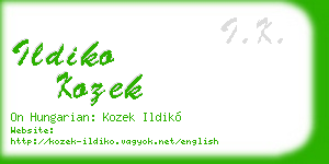 ildiko kozek business card
